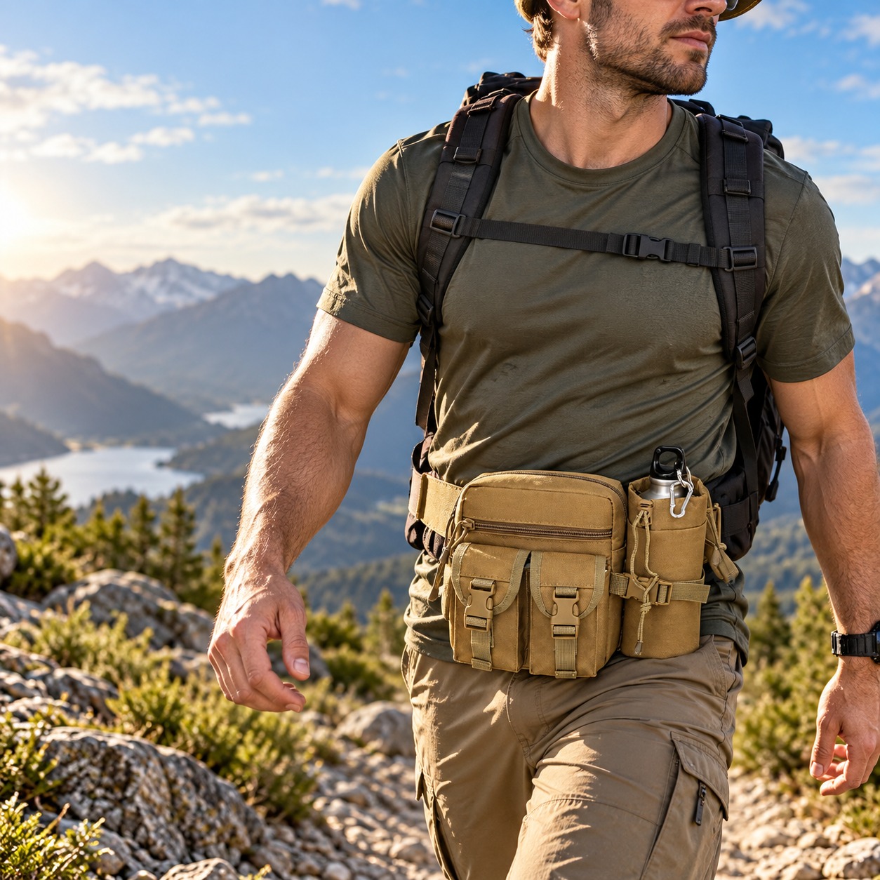Riñonera táctica multifunciona - Hiking Backpack Waterproof reseña y precio