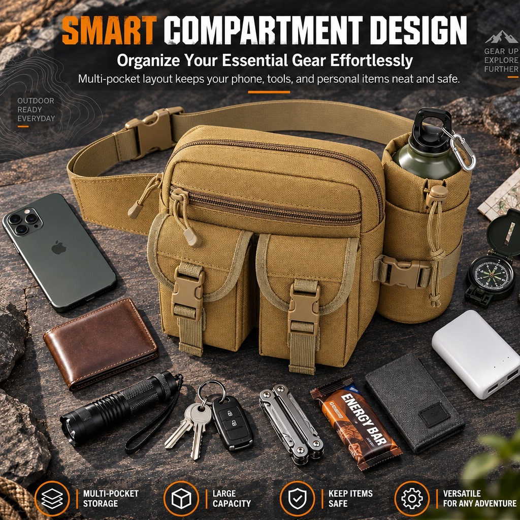 Riñonera táctica multifunciona - Hiking Backpack Waterproof reseña y precio
